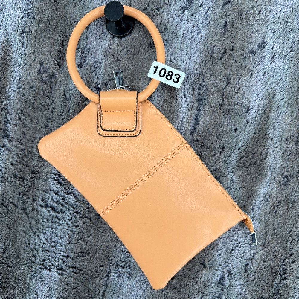 Coco + Carmen Orange Faux Leather Wallet wristlet Clutch Bag NWOT